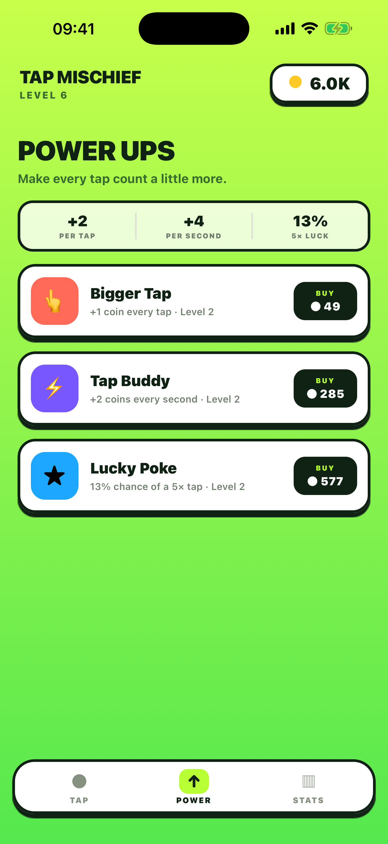 Fun Emoji Clicker: Idle Tap Power Ups screen
