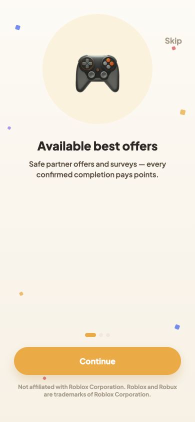 Perkly onboarding introducing confirmed partner offer points
